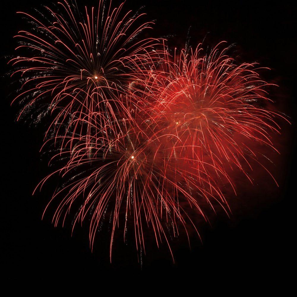 Red fireworks