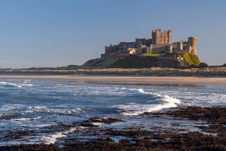 Bamburgh Castle and Beach - a location on Robson Green's Weekend Escapes, Northumberland Castle
